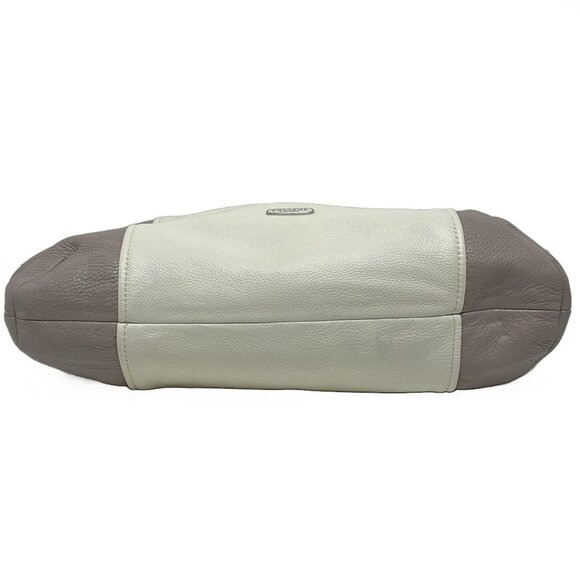 Auth COACH Park Color Block Hobo F31304 White Gray Leather - Handbag - Picture 6 of 12